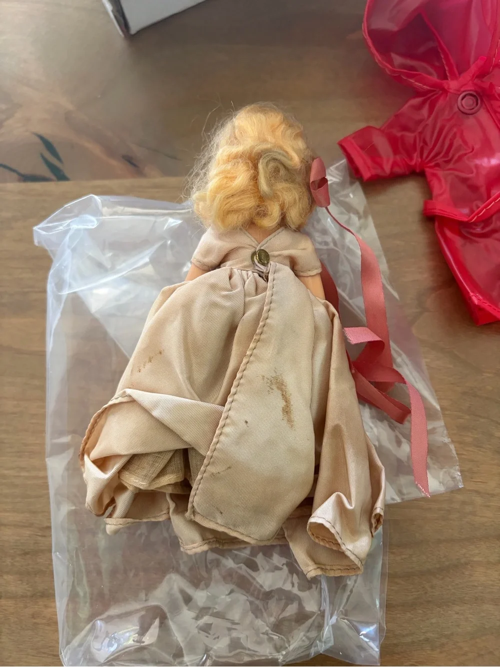 Vintage Ann Storybook Doll 6” Mid Century Doll w/ Raincoat Accessories